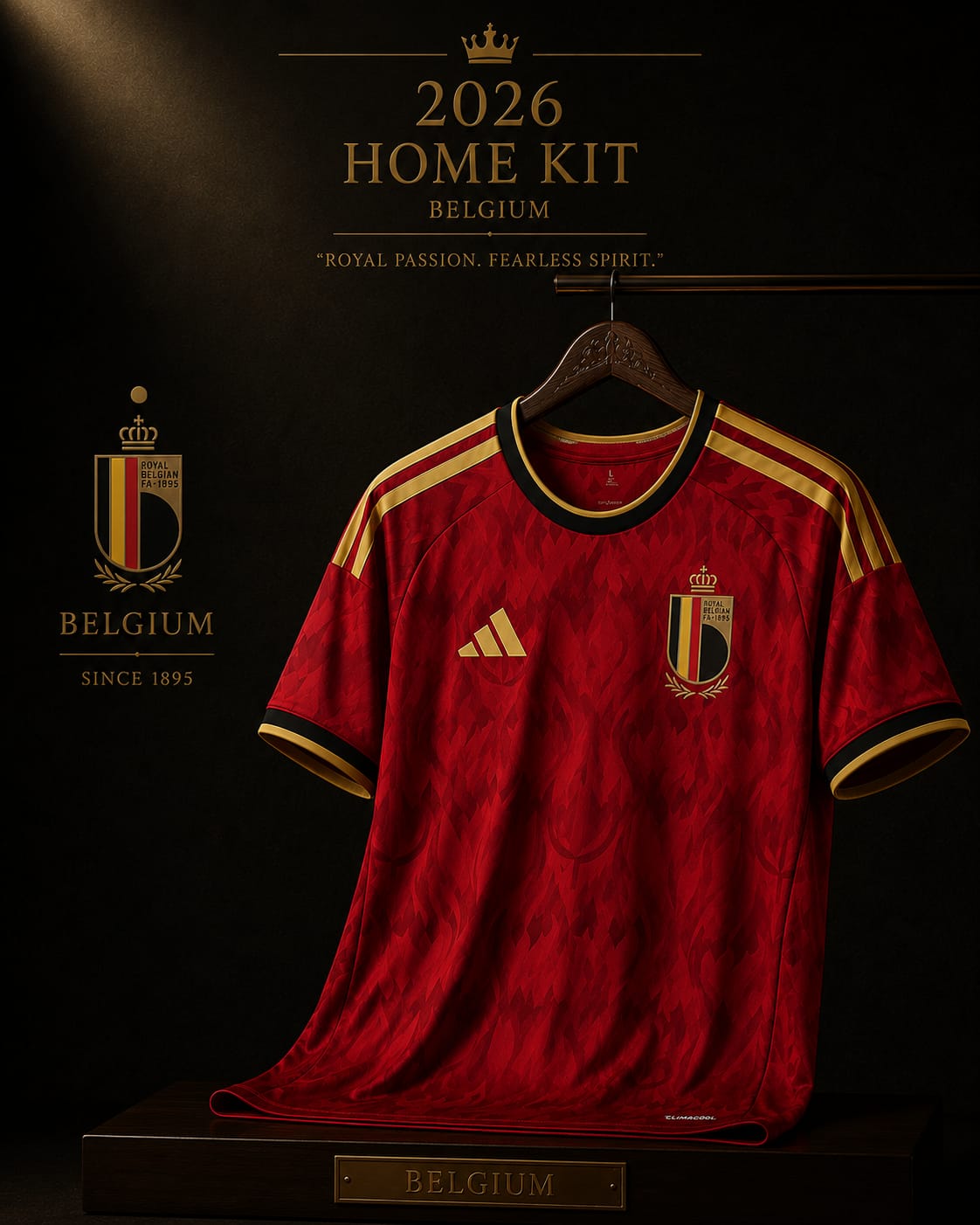 Belgium 2026 Home Jersey  Royal Edition